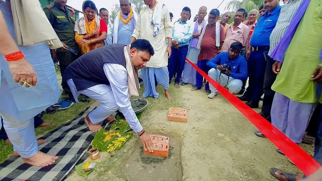 सप्तरीमा सडक निर्माणको शिलान्यास