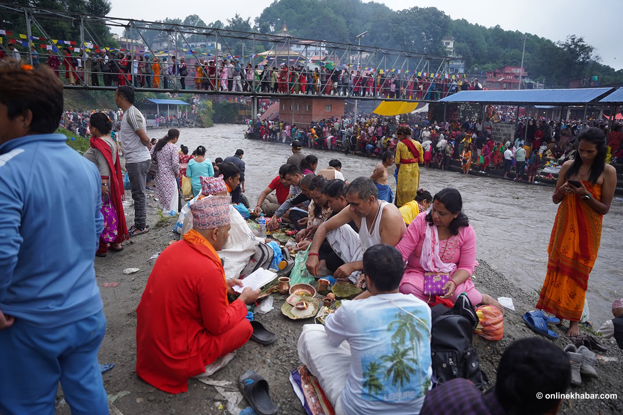 गोकर्णेश्वरमा पितृ पूजा