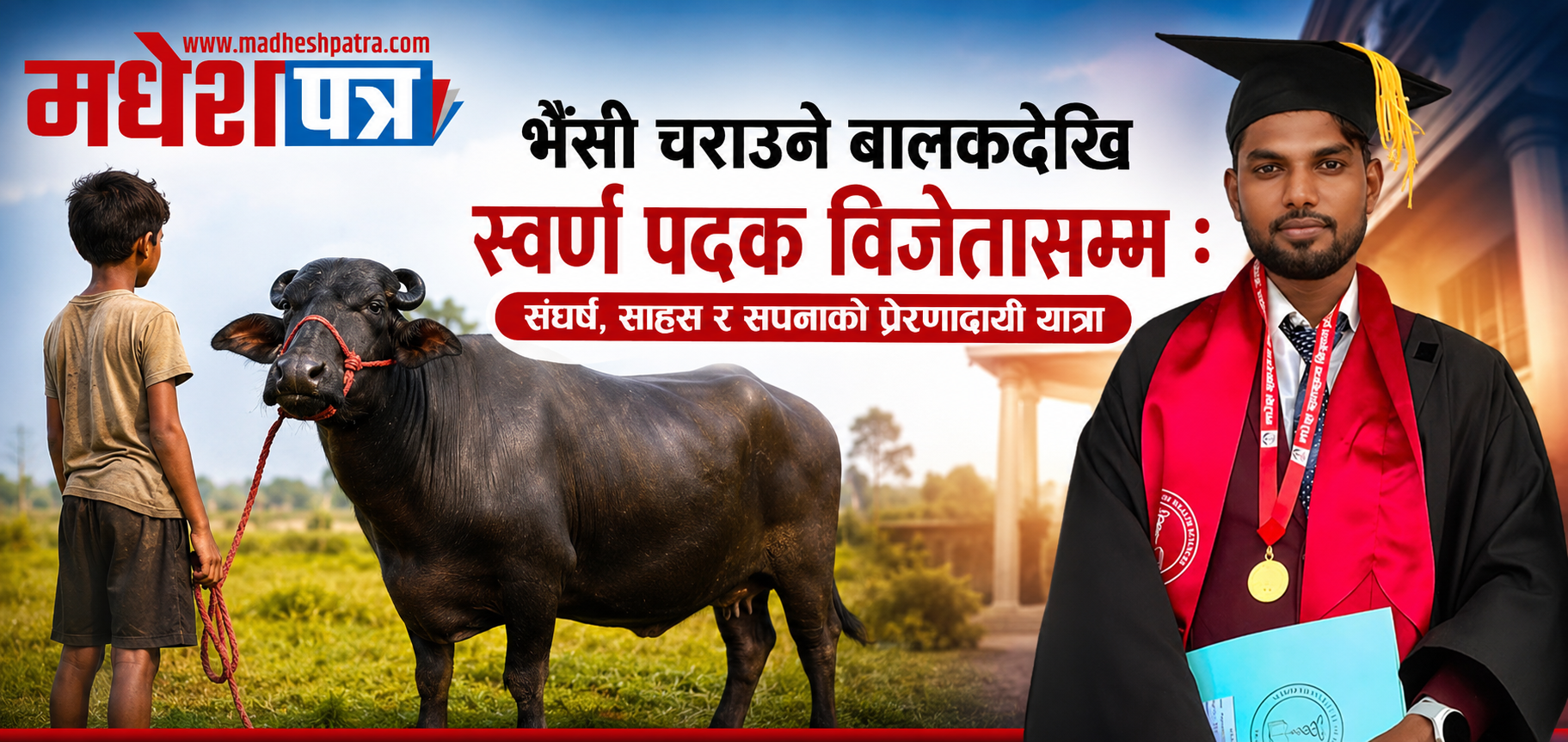 भैँसी चराउने बालकदेखि स्वर्ण पदक विजेतासम्म : संघर्ष, साहस र सपनाको प्रेरणादायी यात्रा