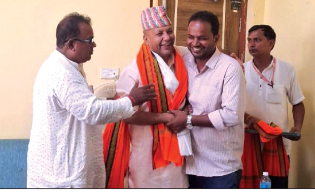 जनकपुर पुगे गुठी संस्थानको टोली, सात पोखरीको अतिक्रमण हटाइँदै