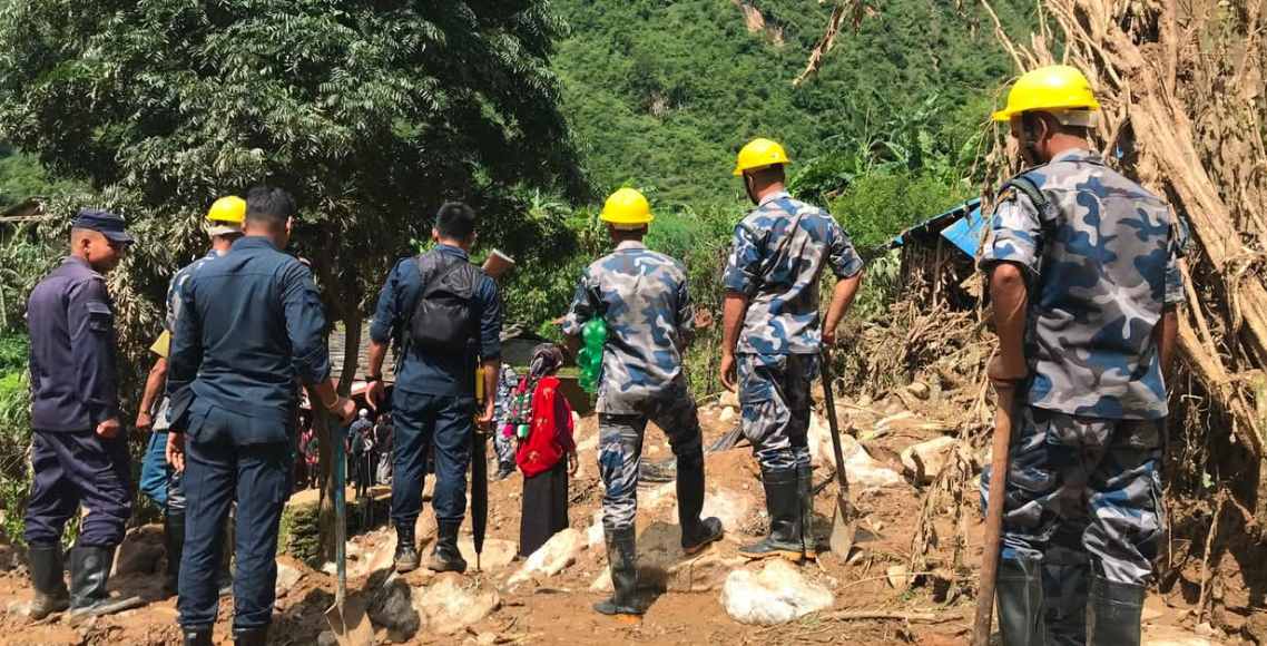 रोल्पामा पहिरोमा परी मृत्यु हुनेको संख्या सात पुग्यो, पाँच जना अझै बेपत्ता